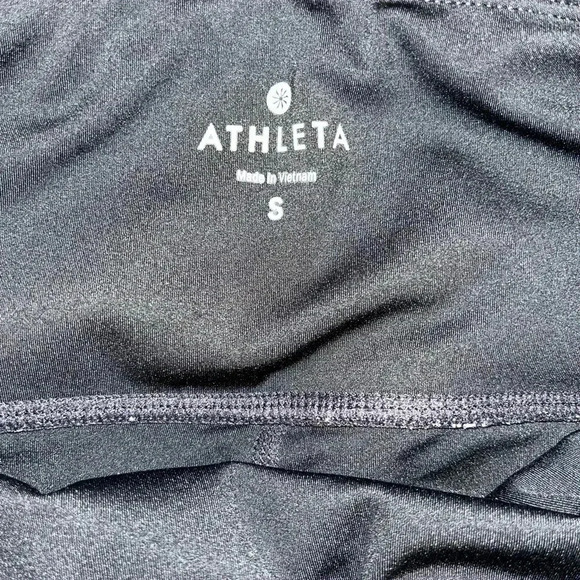 Athleta Precision 7/8 Tight High Rise Legging Black White Mesh Compression - Picture 2 of 6